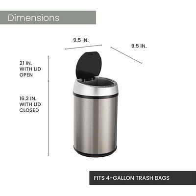 Hanover 12 Liter - 3.1 Gallon Trash Can for Home and Kitchen, Fingerprint  Smudge Resistant, Soft Close, Sensor Lid