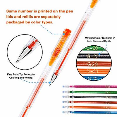 Tanmit Gel Pens Set Colored Pen Fine Point Art Marker Pen 36 Unique Colors for Adult Coloring Books Kid Doodling Scrapbooking