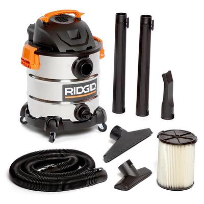 RIDGID 6 Gallon 4.25-Peak HP Stainless Steel Wet/Dry Shop Vacuum with  Filter, Hose, Accessories and Car Cleaning Attachment Kit, Metallics -  Yahoo Shopping