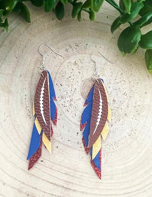 Tennessee Titans Faux Leather Earrings 