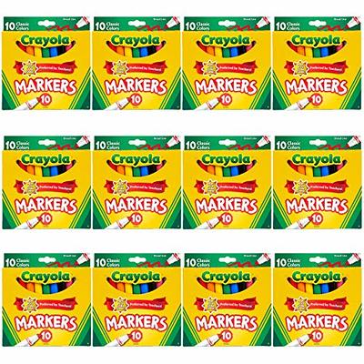 Crayola Washable Broad Line Markers White Barrel Black Ink Pack Of 12  Markers - Office Depot