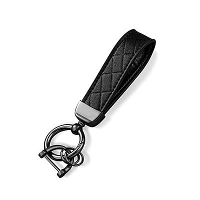 1x Car Keyring Metal Leather Keychain Horseshoe Buckle Purse Bag Key Chain  Ring