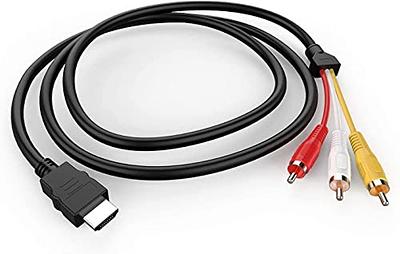 RCA à USB, câble USB à 3*RCA, adaptateur audio-vidéo composite audio-vidéo  USB 2.0 A mâle à 3 RCA femelle