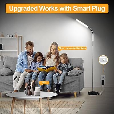 SUNMORY Gold Modern Arc Floor Lamp with Remote Control and Stepless  Dimmable Bulb, Metal Standing Lamps with Hanging Lampshade for Living Room,  Bedroom 