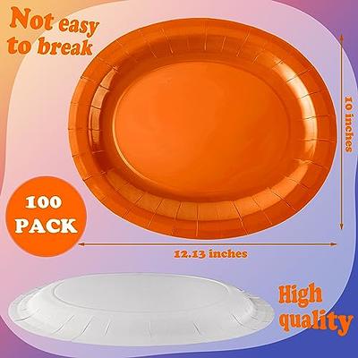 Uiifan 100 Pcs Oval Paper Plates 10 x 12 Large Heavy Duty Oval Plates  Disposable Dinner Plates Party Goods Platters Set Party Tableware Supplies  for Birthday Wedding Baby Shower (Orange) - Yahoo Shopping