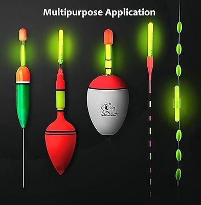 EVA Foam Fishing Floats Night Lighted Fishing Bobbers Slip Floats with  Glowing Stick Tubes for Fishing