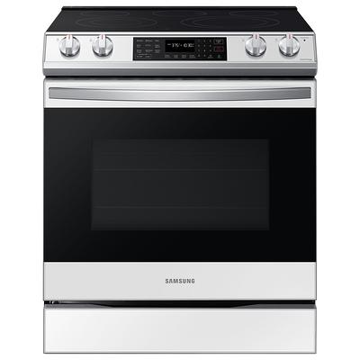 Samsung 30-in 5 Burners 5.8-cu ft Self-cleaning Air Fry Convection Oven  Freestanding Natural Gas Range (Stainless Steel) in the Single Oven Gas  Ranges department at