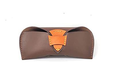 Buy Antique Tan Leather Sunglasses Cover. Genuine Leather Glasses