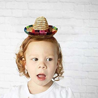 4 Pieces Mini Mexican Sombrero Hats Cute Straw Sombreros Mini Fun