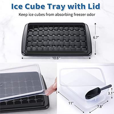 Ice Cube Tray With Lid and Bin, 55 Nugget mini Ice Tray