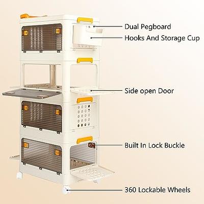 CTSNSLH 4 Pack Folding Closet Organizers Storage Box Plastic Closet  Organizer,Stackable Plastic Storage Basket,Drawer Organizers for  Clothing(Green) - Yahoo Shopping