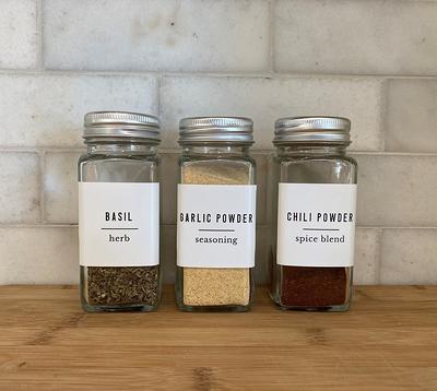 Modern Spice Labels Water and Oil Resistant Personalization Available by  Paper & Pear 