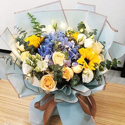 20PCS Translucent Waterproof Paper Flower Bouquet Wrapping DIY Gift Packing