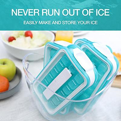 Zeceouar Make And Serve Ice Without Ever Touching The Ice - The Sanitary  Ice Tray for Freezer - NO Spills Silicone Tray With Lid - Ice Cube Maker 15