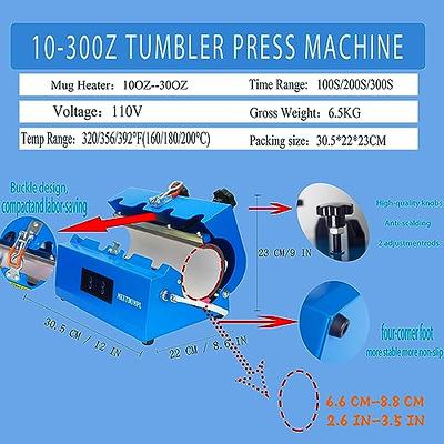 PYD Life 110 V Tumbler Heat Press Machine Blue Mug Press Machine for 30 OZ  20 OZ 16 OZ Straight Sublimation Blanks Skinny Tumbler 15 OZ 11 OZ