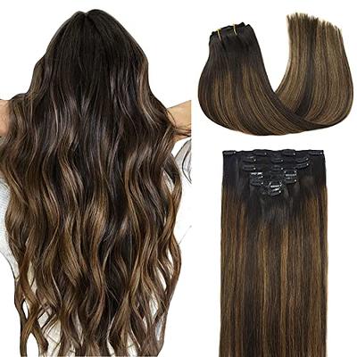 4Pcs Dark Brown Hair Extensions, 20 Inches Clip in Hair Extensions