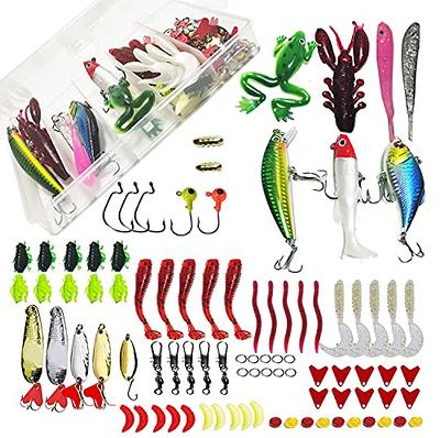 Crank Jig Head Hook Set Fishing Jig Lure Soft Bait Gear Accessories (Set A)