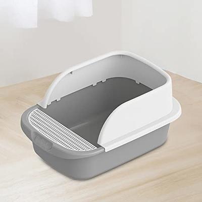 Cat Litter Box Open Top Pet Litter Tray Portable Bedpan Heighten