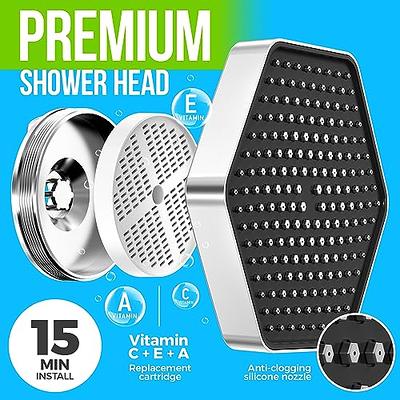 Luxury Filtered Shower Head Set High Pressure Filtration System W/ Vitamin  C & E