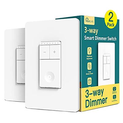 3 Way Smart Dimmer Switch / Single Pole Smart Switch ,Compatible with Alexa,  Google Assistant, WiFi Light Switch Remote Control, Neutral Wire Needed,  Schedule, No Hub Required 