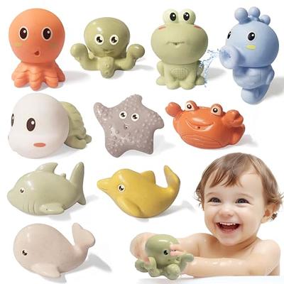 12pcs Toddler Bath Toys Sea Animals Water Toys Stackable Cup - Nura Baby