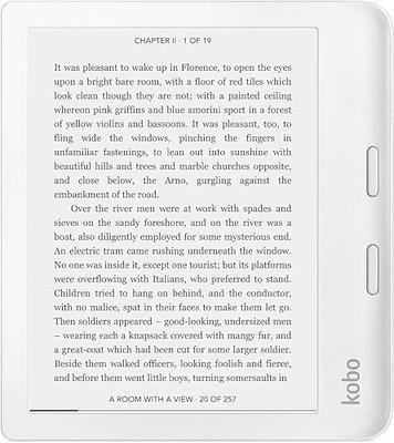 Kobo Sage, eReader, 8 HD Glare Free Touchscreen, Waterproof, Adjustable Brightness and Color Temperature, Blue Light Reduction, Bluetooth, WiFi, 32GB of Storage