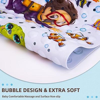 Cartoon Kids Bath Mat - Non Slip Bathtub Mat 35X16 Inch XL Large Size Tub  Mats a