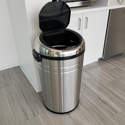 eModernDecor 13- Gallons Stainless Steel Touchless Kitchen Trash