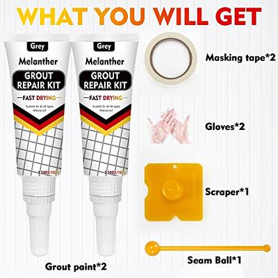 Tile Pen Wall Grout Restorer Pen Repair White Markers Grout Filler Pen for  Restoring Tile Wall Gap Repai Floor Bathrooms/Kitchen