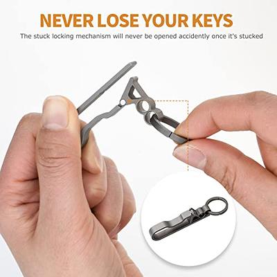 FEGVE Quick Release Keychain and Key Belt Clip, Titanium key chain Clip  holder Pull Apart Detachable Keychain Clip for Men - Yahoo Shopping
