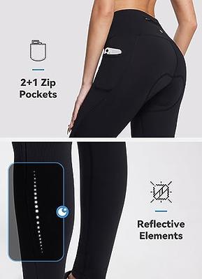 BALEAF Winter Womens Cycling Pants 4D Padded Thermal Water Resistant Bike  Tights Padding Fleece Lined Cold Weather Pockets Black M - Yahoo Shopping