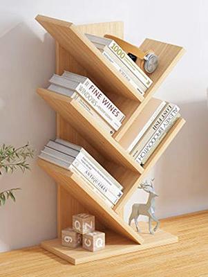 HEEHEE Rotating Bookshelf 360 Display Floor Standing Bookcase Storage Rack Children's Bookshelf, Wood Book Shelf Organizer Stand for Kids, Storage