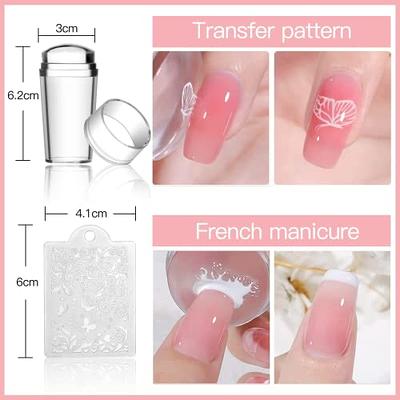 Nail Stamp Plate Kit 6 Pcs Nail Stamping Plates + 1 Stamper + 1 Scraper  Butterfly Flower Feather Flowers Maple Leaves Roses Nail Plate Template for