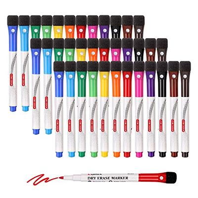 Fine Tip Dry Erase Markers, Magnetic Dry Erase Markers With Eraser, Skinny  Low Odor White Board Marker Pens Bullet Tip Fine Point Thin Dry Erase  Markers For Office Supplies - Temu Germany