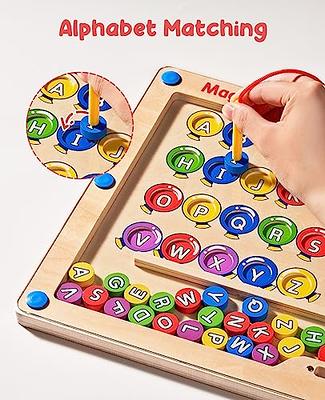 Joycat Color and Number Maze Montessori Educational Wooden Color Matching  Counting Puzzle Board