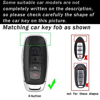 ESEWALAS Bling Car Key Fob Case,Car Key Fob Cover Key Case Shell,Car Remote  Smart Key Protector Holder,TPU Key Case with Keychain Lanyard,Keyless