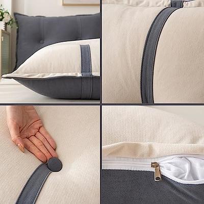 FAVICOVID Headboard Pillow Bed Reading Pillow Back Rest Pillow Decorative  Lumbar Pillows for Sofa Support Bolster Cushion with Removable Cover -  Yahoo Shopping