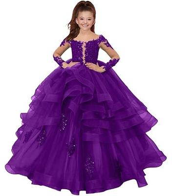 Flower Girl Secquin Dresses for Wedding Birthday Dresses Pageant Dress –  Avadress