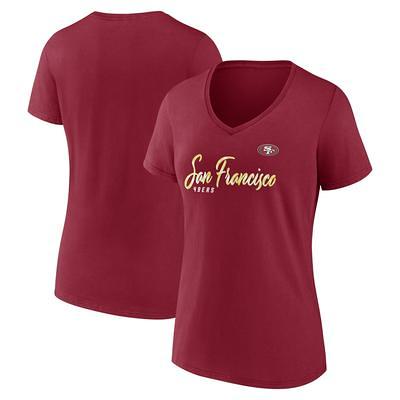 Women's Fanatics Branded Scarlet San Francisco 49ers Shine Time V-Neck T- shirt - Yahoo Shopping