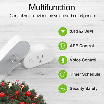 Mini Smart Plug - Wi-Fi Outlet Socket Compatible with Alexa, Echo and  Google Home for Christmas Lights, APP Remote Control, Schedule Timer  Function, 2.4G WiFi Only (1 Pack) - Yahoo Shopping