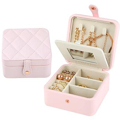 Jewelry Case For Women, Portable Pu Leather Travel Jewelry