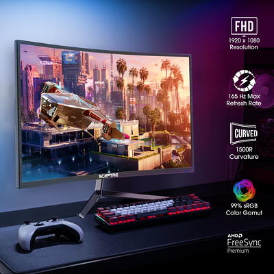 Sceptre 27-inch 240Hz Gaming Monitor 1ms 99% sRGB AMD FreeSync Premium  DisplayPort x2 HDMI x2 Build-in Speakers, Machine Black 2024
