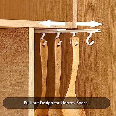 LOVMOR Retractable Double-drawer Pull Out Cabinet Organizer Soft Cabinet Drawers Slide Out with Full Extension Rail Slides Cabinet Pull Out Shelves