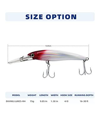 Action-Lures Deep Diver/Floating/Diving/Salt Water Trolling Lure