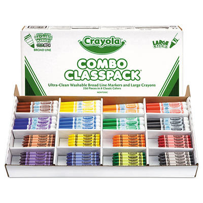 Crayola Ultra Clean Washable Color Markers Thin Line Assorted Classic  Colors Box Of 8 - Office Depot