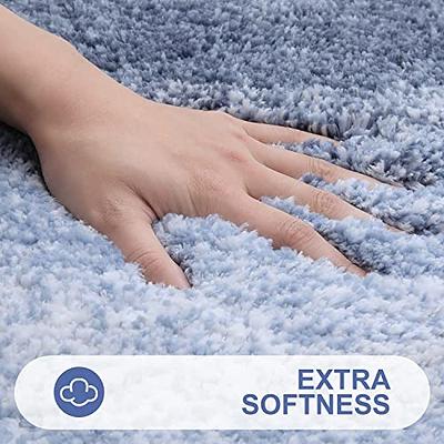 Kitinjoy Luxury Bathroom Rug Mat, Ultra Soft Water Absorbent Microfiber Bath Rug, Non Slip Plush Shaggy Bath Carpet, Machine Wash Dry, Bath Mats for