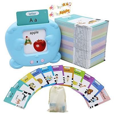 Learning Toys Birthday Gifts for 3-6 Years Old Boys 112 Words Audible Baby Flash Cards Speech Therapy Toys Autism Toys for Girls Easter Birthday Gifts