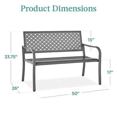 Dkelincs Outdoor Benches Clearance Garden Benches Metal Park Bench for  Outside 480bls Bearing Capacity Cast Iron Patio Furniture for Porch Yard  Deck