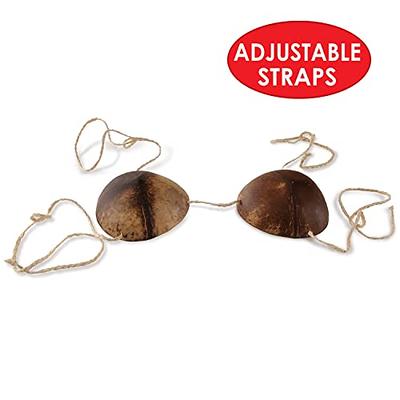 Beistle S50460AZ3 3 Pieces Coconut Shell Bikini Top Bras for Summer Luau  Hawaiian Theme Party - Halloween Hula Girl Costume Accessories, Coconut  Raffia, Brown/Tan : : Toys