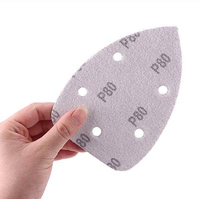 LotFancy Sanding Pads for Black and Decker Mouse Sanders, 50PCS 60 80 120  150 220 Grit Sandpaper Assortment - 12 Hole Hook and Loop Detail Palm  Sander